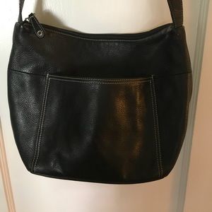 Tignanello black leather handbag